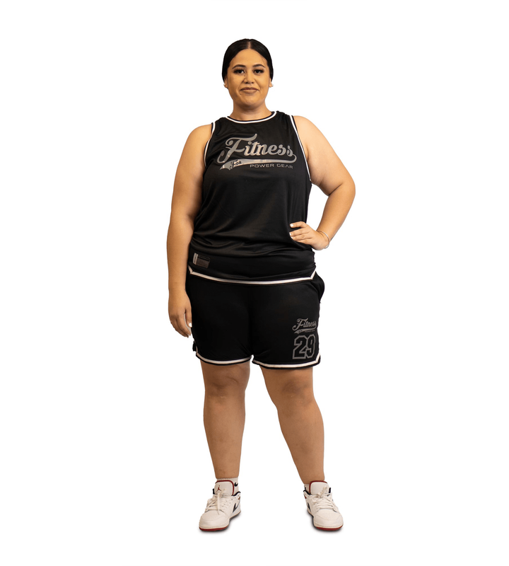 FitnessFox Basketball Singlet - BLACK