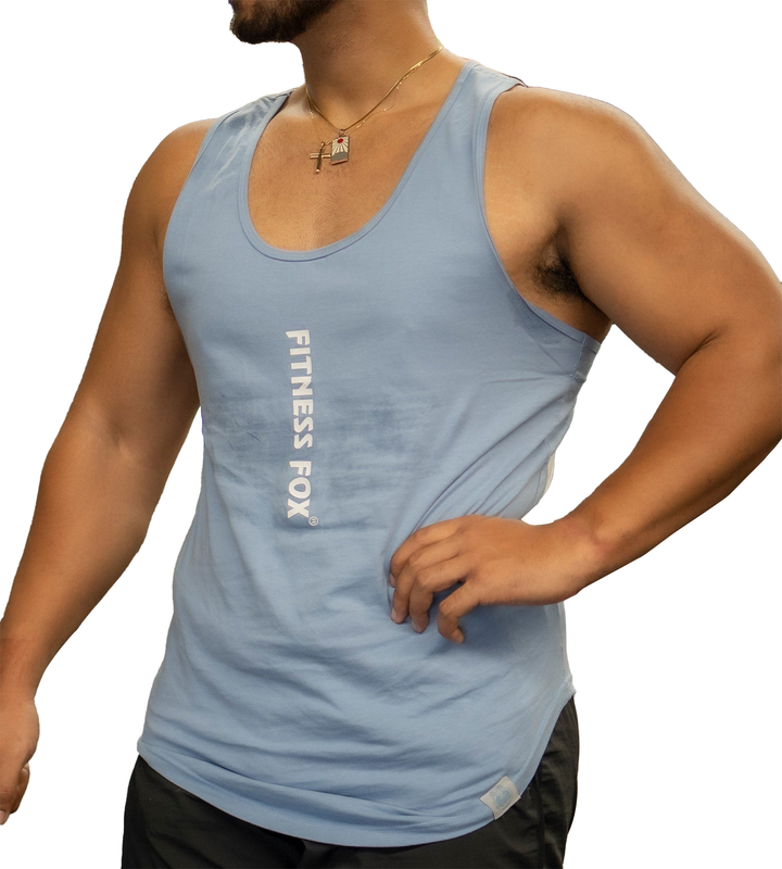 Fitnessfox White-Indigo Gym Training Singlets