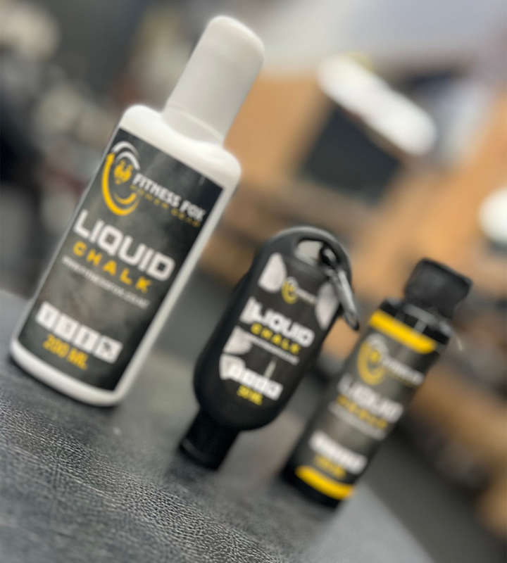 Long-lasting liquid chalk by Fitness Fox for enhanced grip and reduced slipping