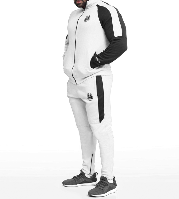 White Comfy TRACKSUIT with HOOD