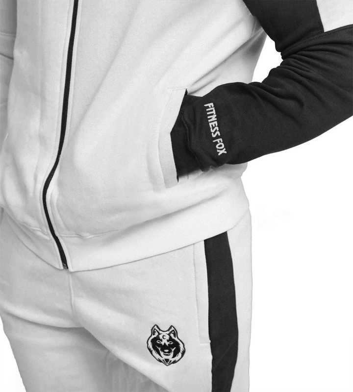 White Comfy TRACKSUIT with HOOD