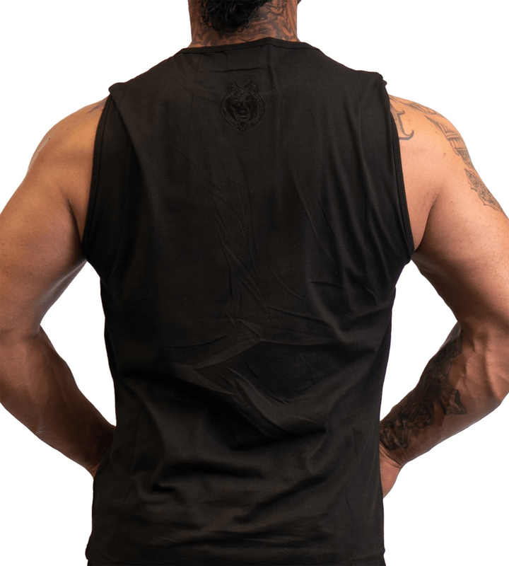 Cotton Black Muscle Tank Top