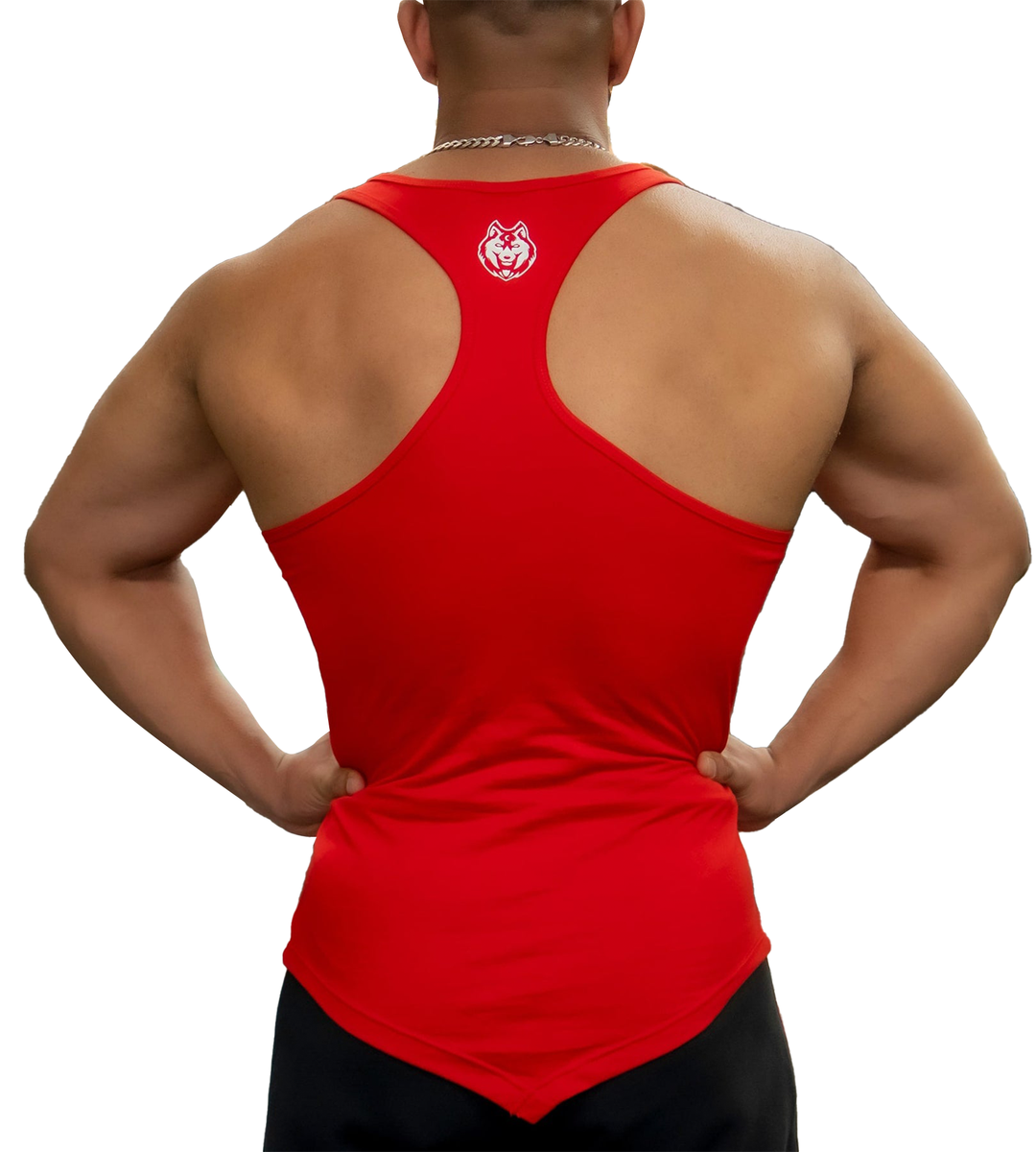 Red Gym Cotton Training Singlet