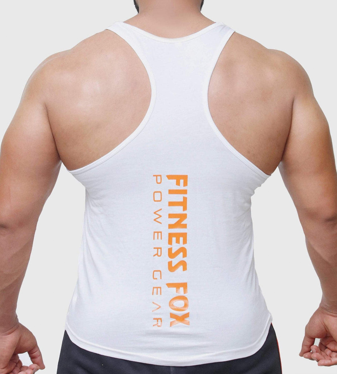 Fitnessfox White Gym Training Singlets