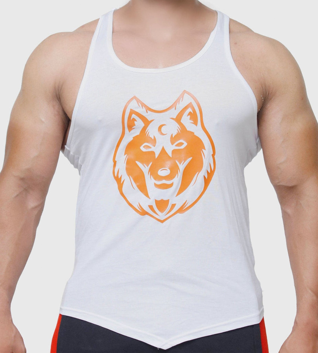 Fitnessfox White Gym Training Singlets