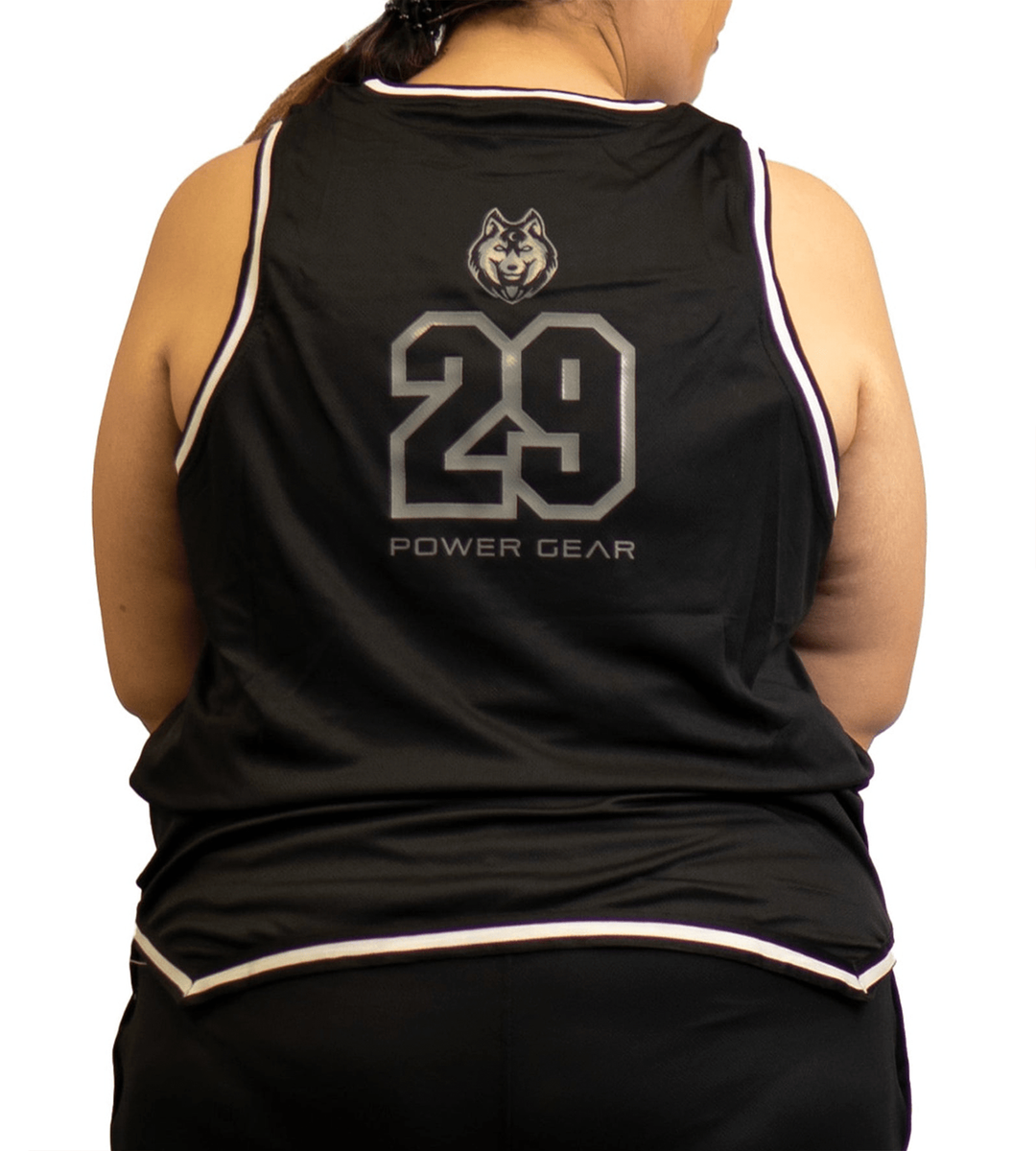 Mesh Basketball Muscle Tank Top - BLACK