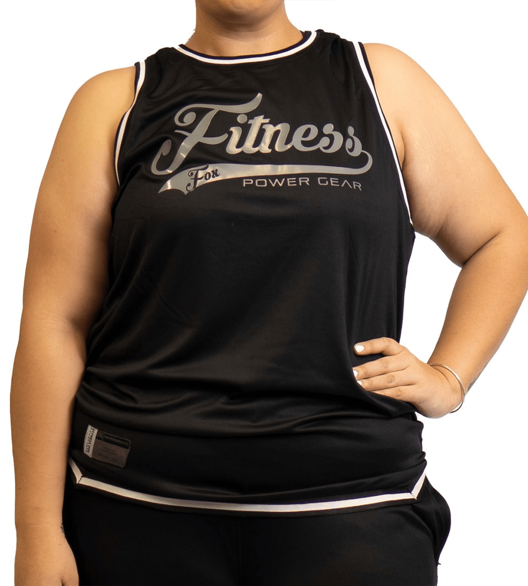 Mesh Basketball Muscle Tank Top - BLACK