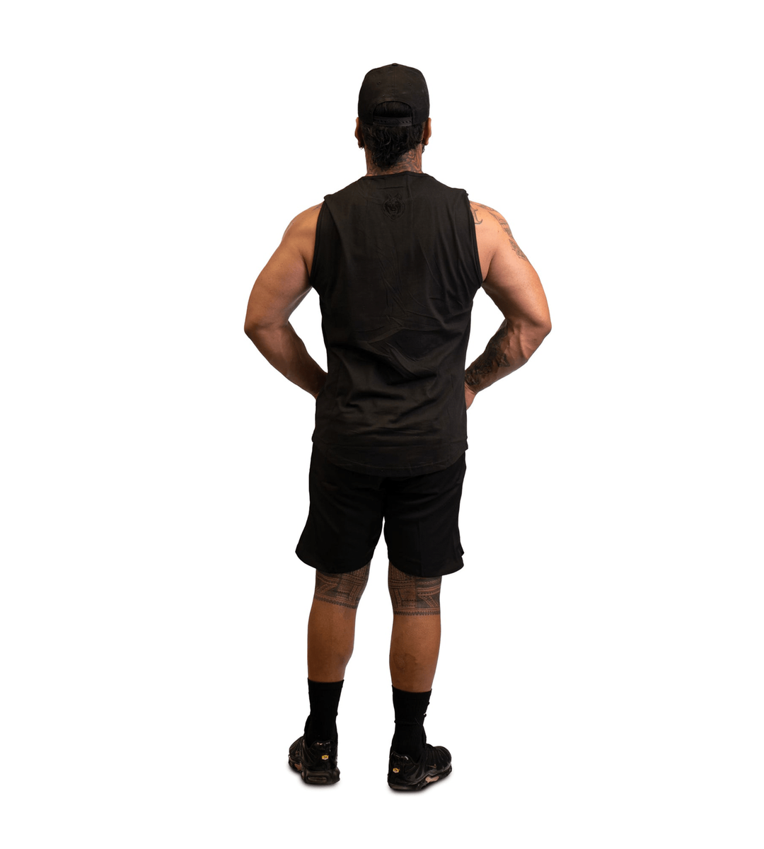 Cotton Black Muscle Tank Top