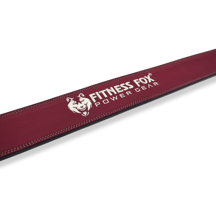 Powerlifting belt suede leather 10mm FITNESSFOX Burgundy