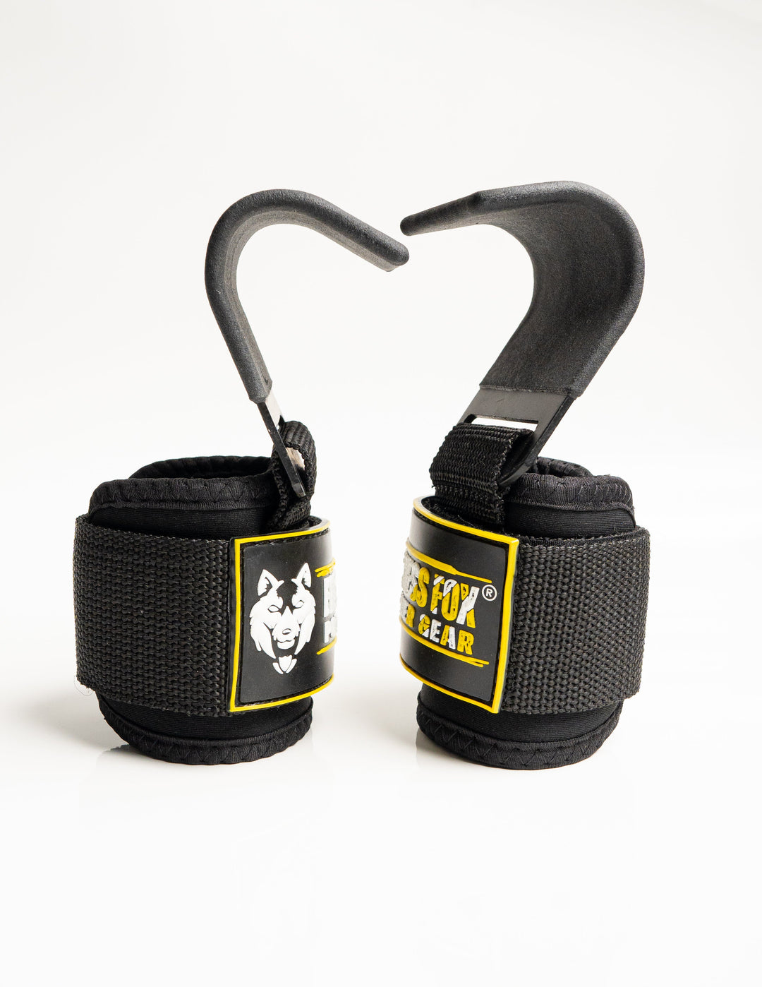 Heavy Lifting Hooks with Wrist Support ( Black)