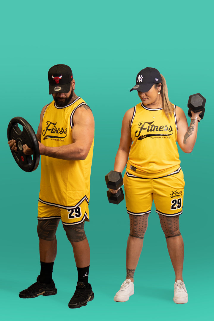 FitnessFox Basketball Singlet -Yellow