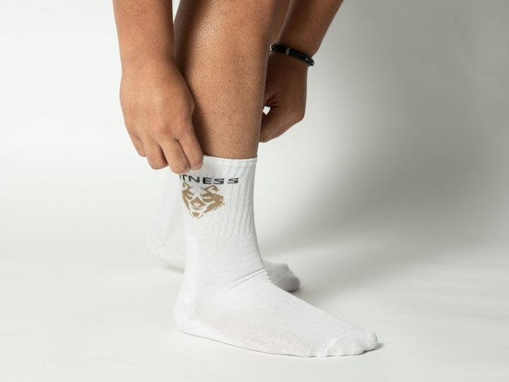 MID-CREW White Daily Socks