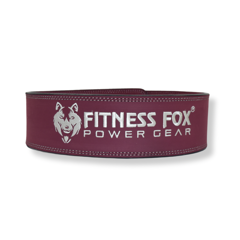 Best suede leather lever lifting belt FITNESSFOX Burgundy