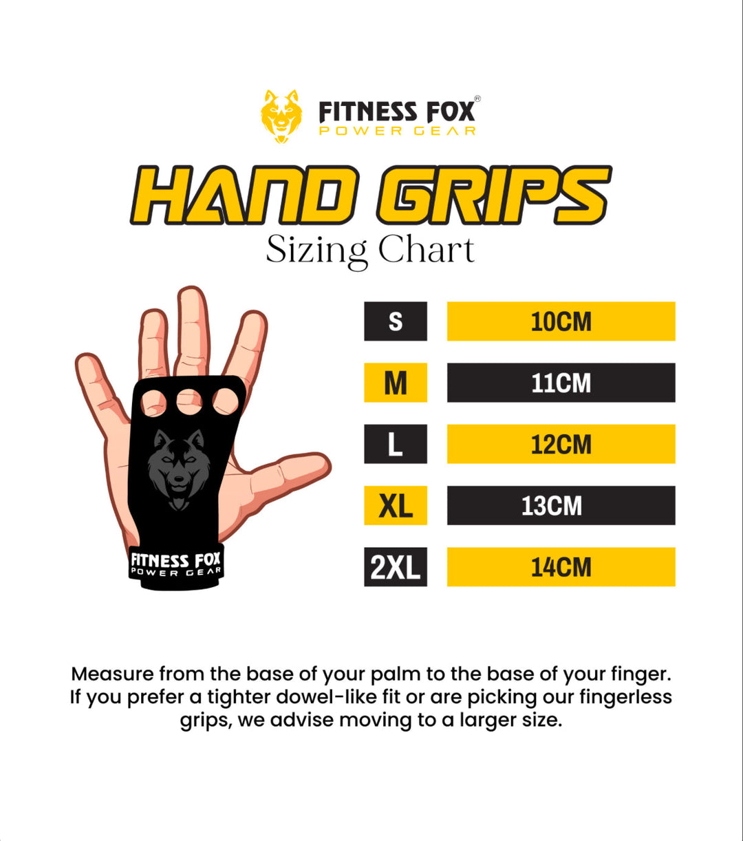 FITNESSFOX Carbon Comp 3-Hole Gym Hand Grips (Black-White)