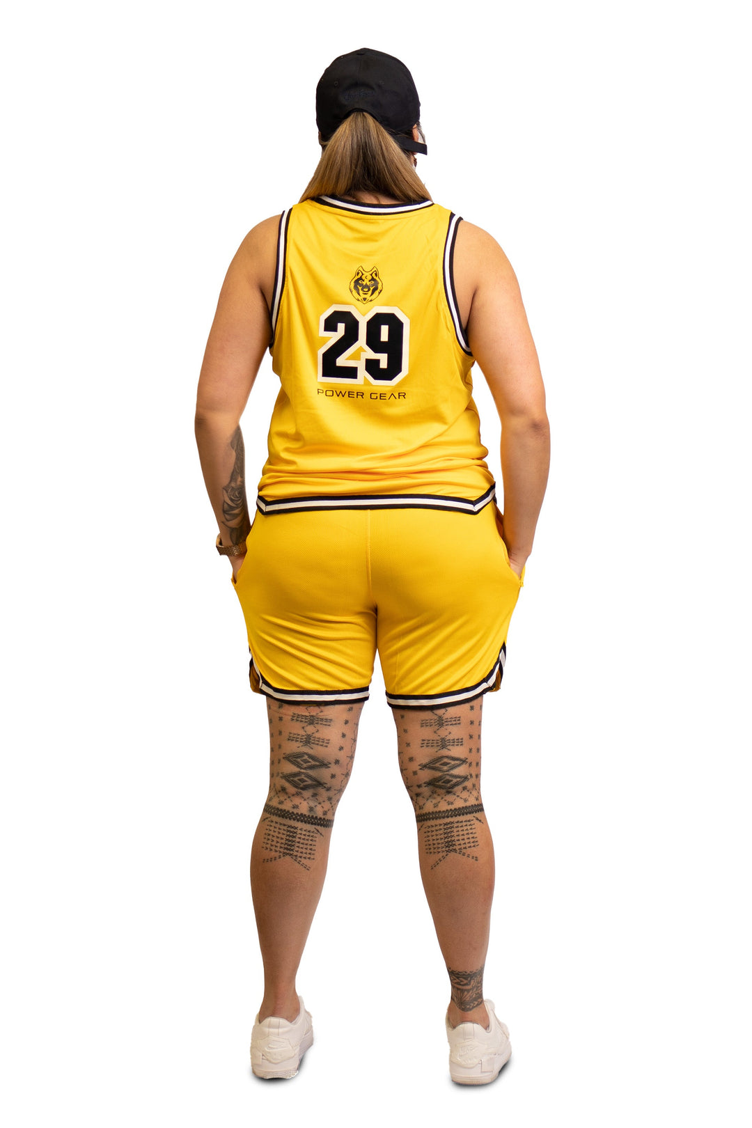 Mesh Basketball Muscle Tank top -Yellow