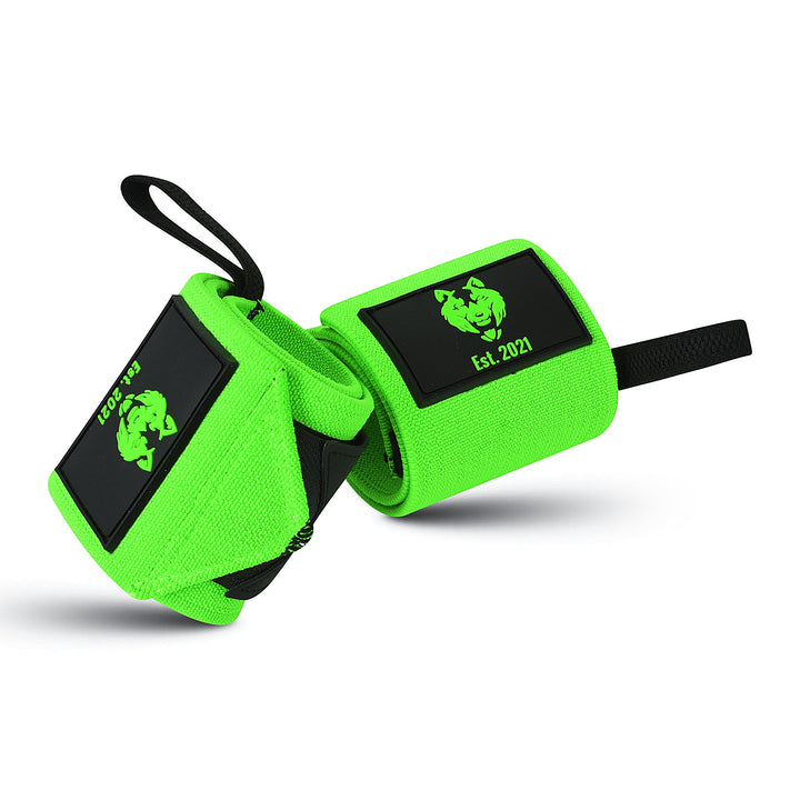 18" Inch Green Wrist Wraps(Pair)