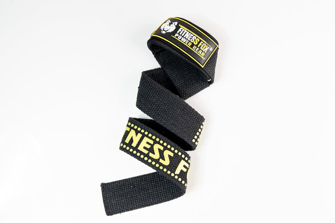 Pro Heavy Lifting Strap (70cm Long ) ( black / yellow)