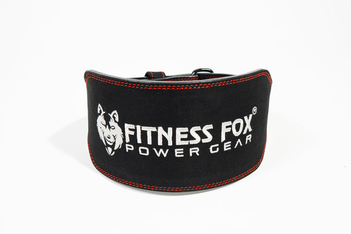 6" Suede Leather workout Belt (Black)