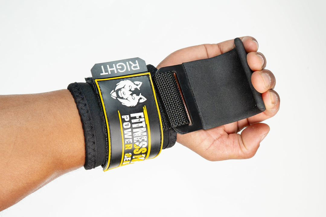 Heavy Lifting Hooks with Wrist Support ( Black)