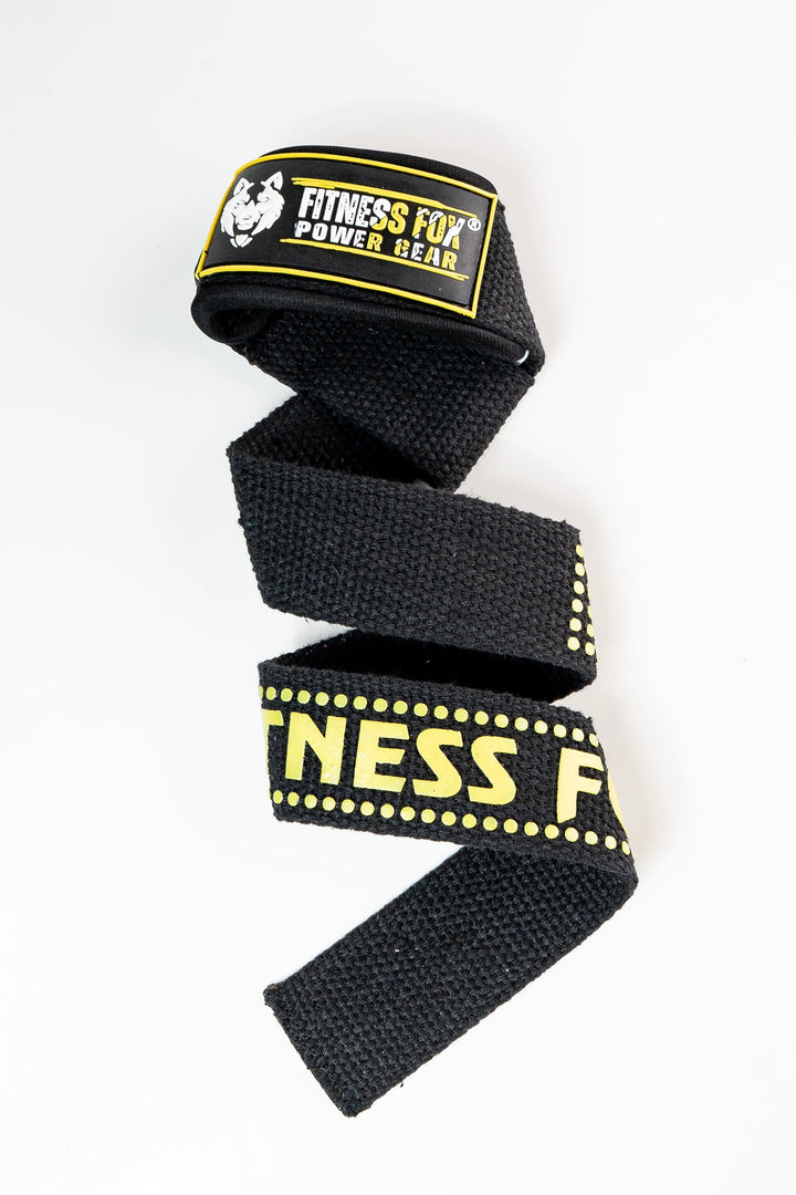 Pro Heavy Lifting Strap (70cm Long ) ( black / yellow)