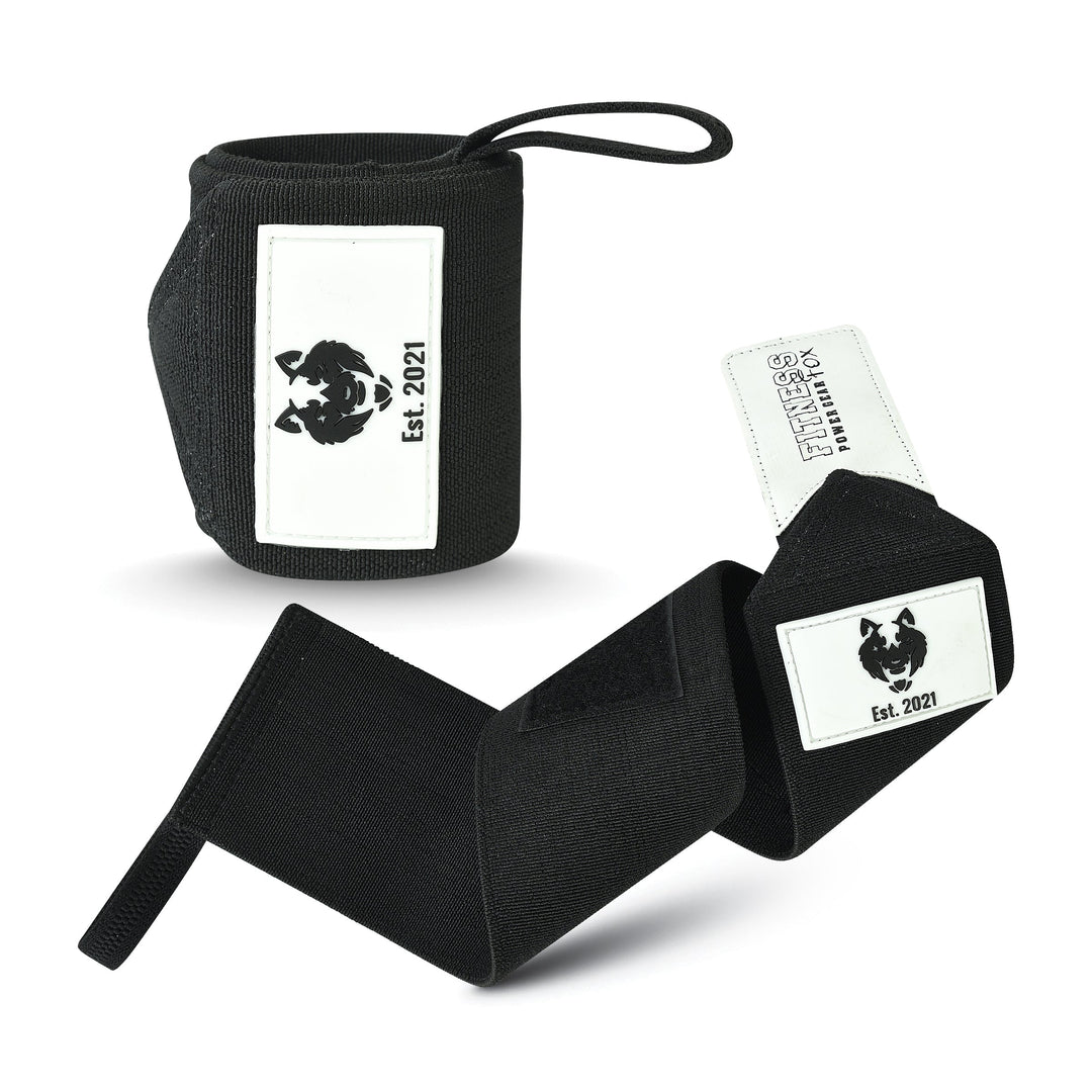 18” Inch Black Wrist Wraps ( Pair)