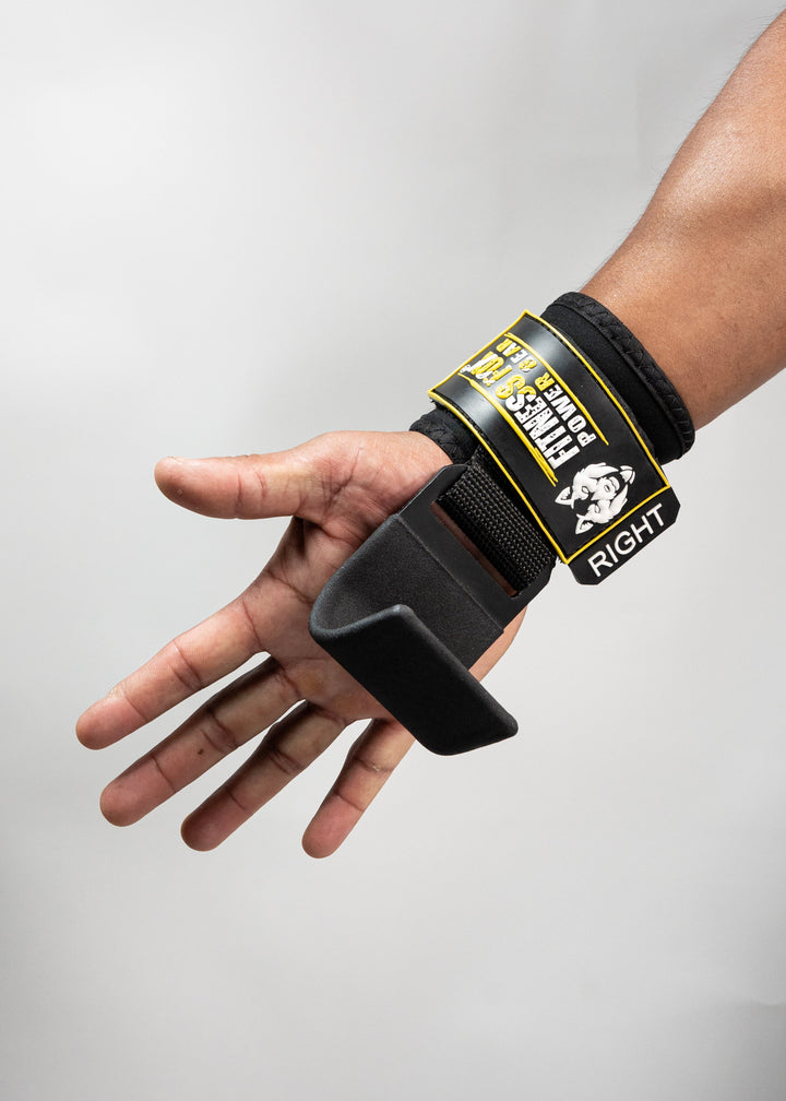 Heavy Lifting Hooks with Wrist Support ( Black)