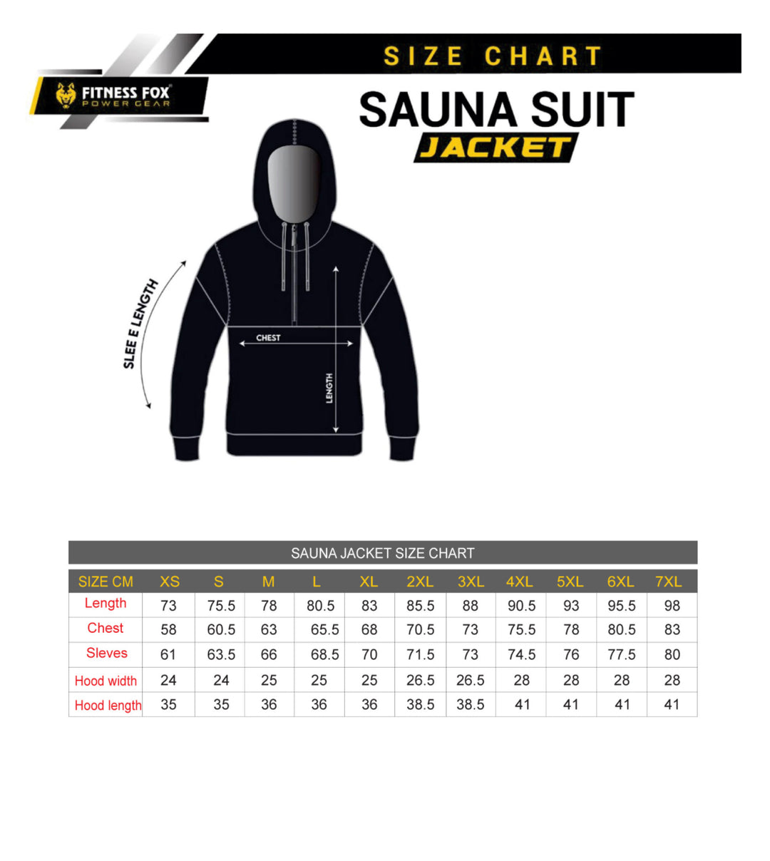 Sauna JACKET with Hoodie (Black/WHITE)