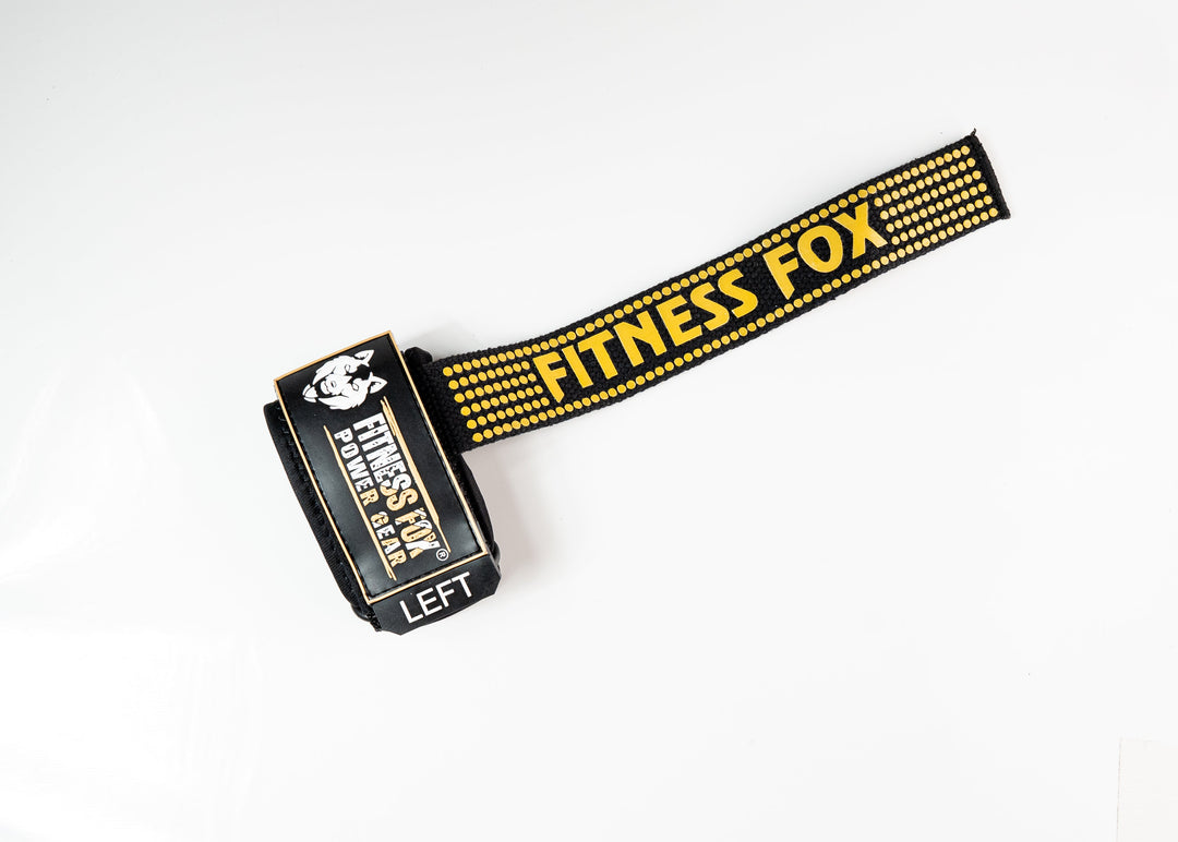 Power wrist strap ( Black/Gold)( Best for powerlifting/weighlifting/Crossfit)