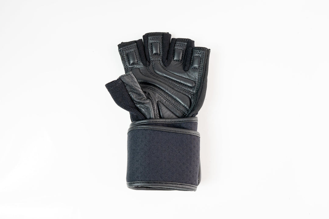 Heavy duty Leather workout gloves ( Black edition)