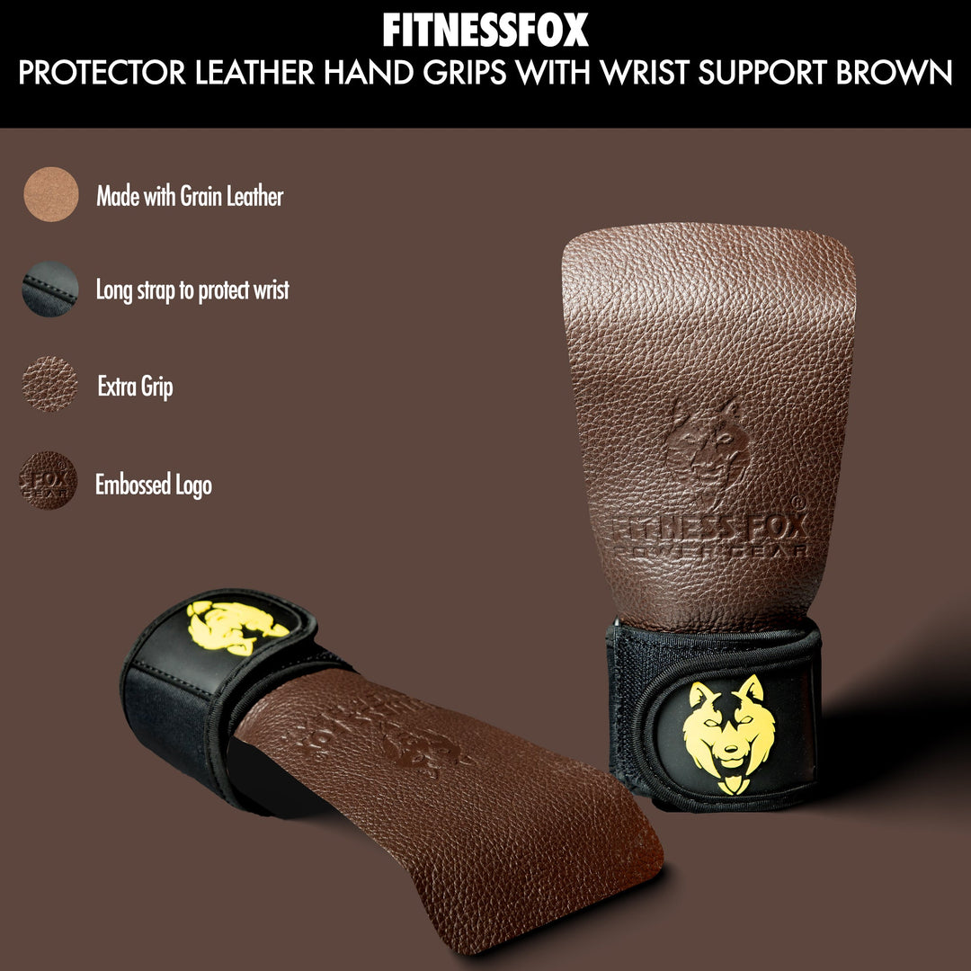 Leather Fingerless Lifting Grips (Sold as a pair)