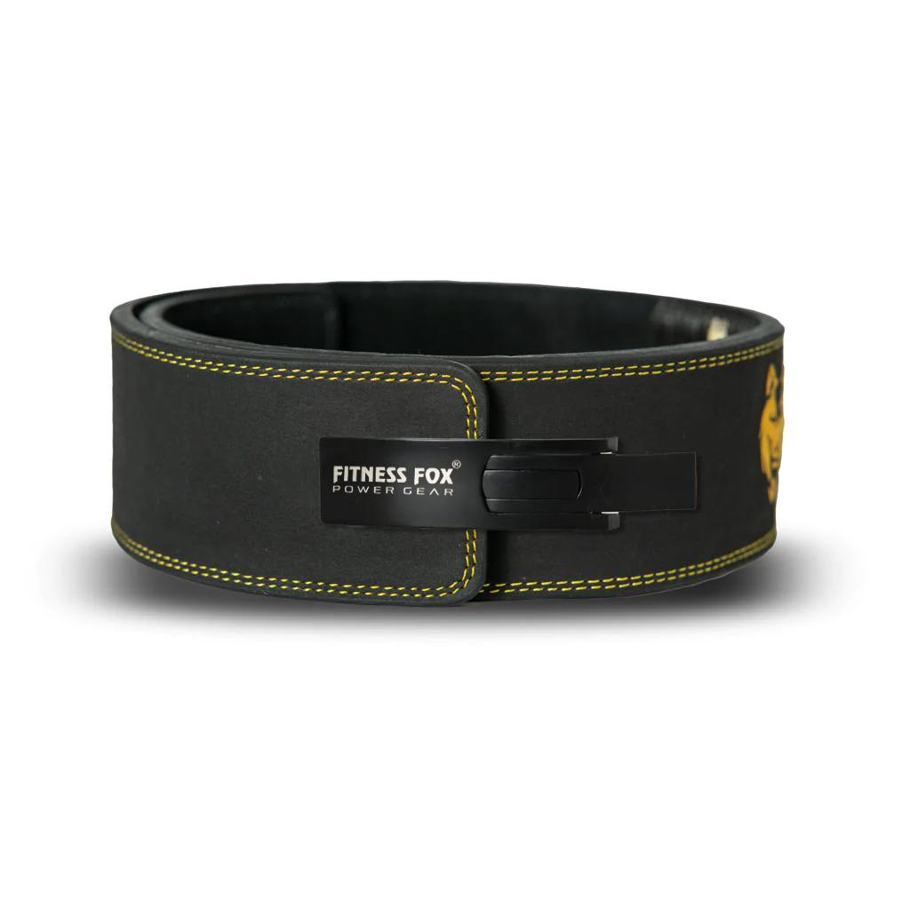 Comfortable 10mm Fitness Fox powerlifting belt with suede leather and lever closure