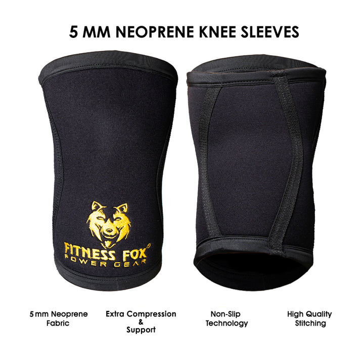 Comfortable 5mm knee sleeves with extra compression for enhanced stability and support