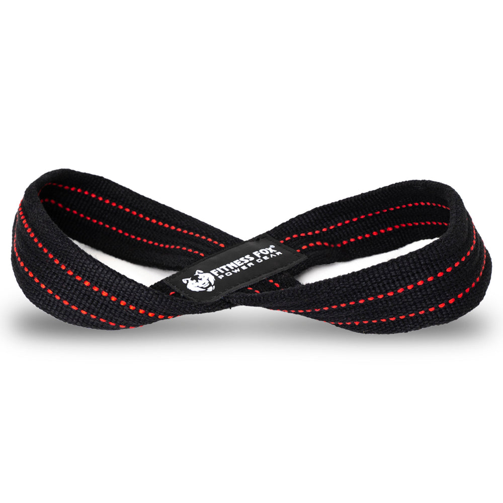 Durable figure 8 lifting straps by Fitness Fox for enhanced grip during deadlifts