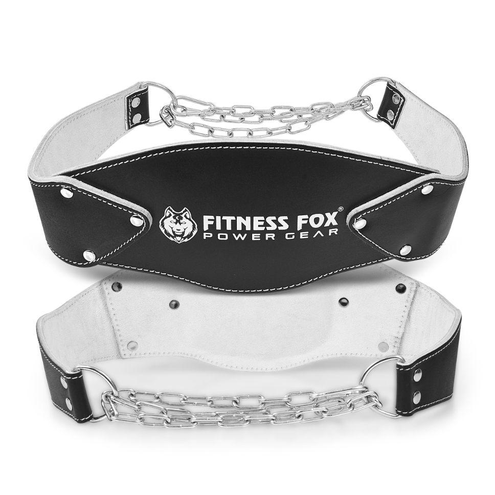 Weightlifting Split Leather 7.5" Dip Belt With Chain for Weighted Pullups & Dips