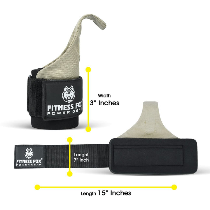 Durable Cordura wrist straps with hooks for weightlifting support