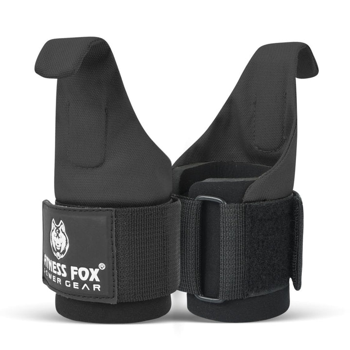 Fitness Fox Cordura lifting hooks with adjustable wrist straps