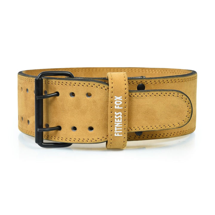 Comfortable 10mm Fitness Fox powerlifting belt with single prong and skin material