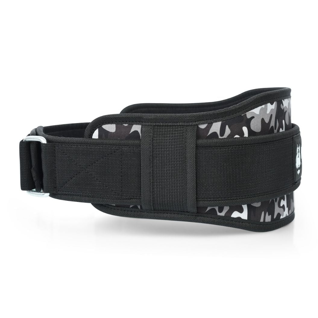 FITNESS FOX 5" Wide NEOPRENE Weightlifting Belt (Camo)-Double Back Support