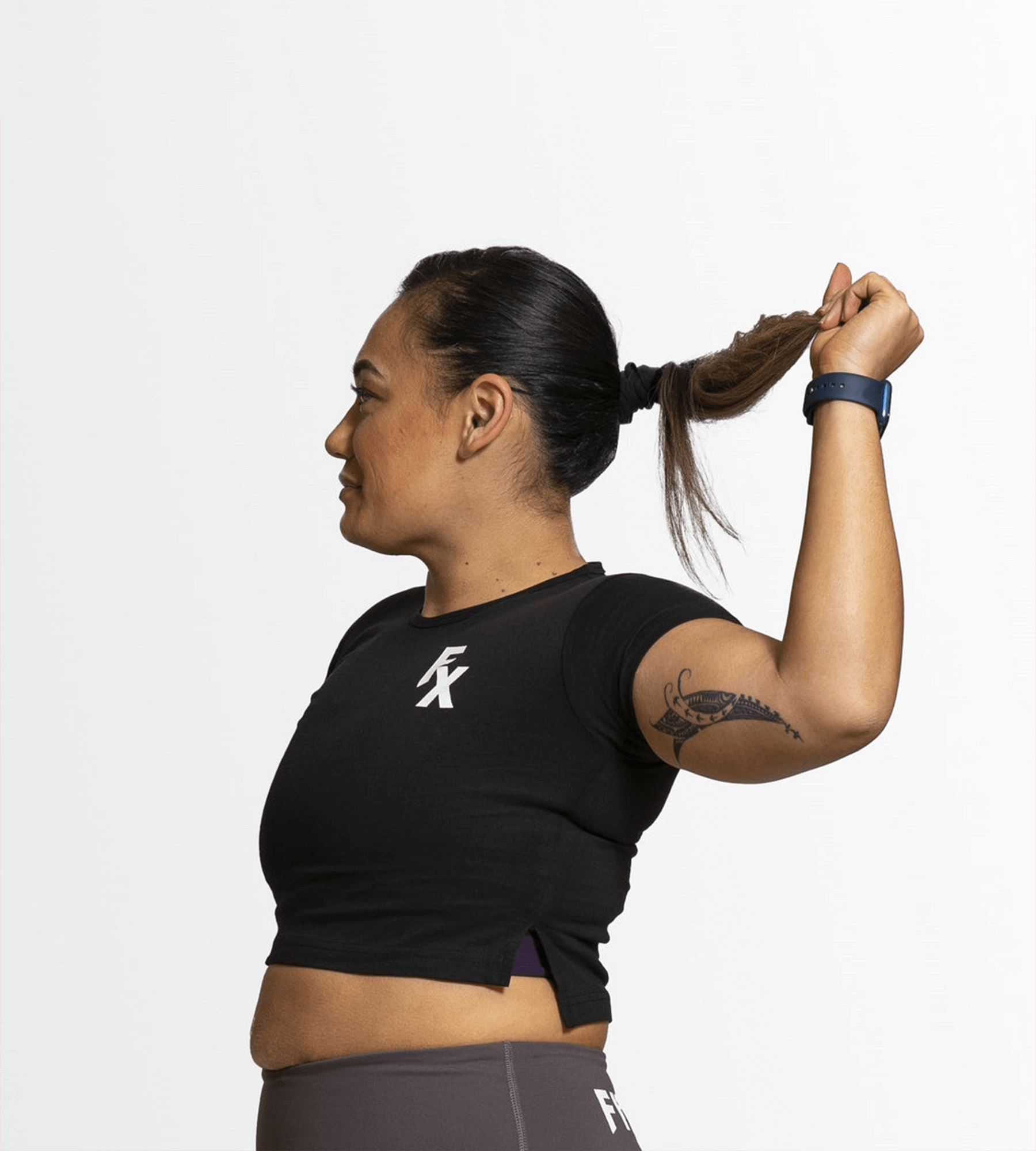 FitnessFox Short Sleeves Crop Top (PLZ NOTE :: Clearance ITEMS ARE NON refundable & Exchangeable)