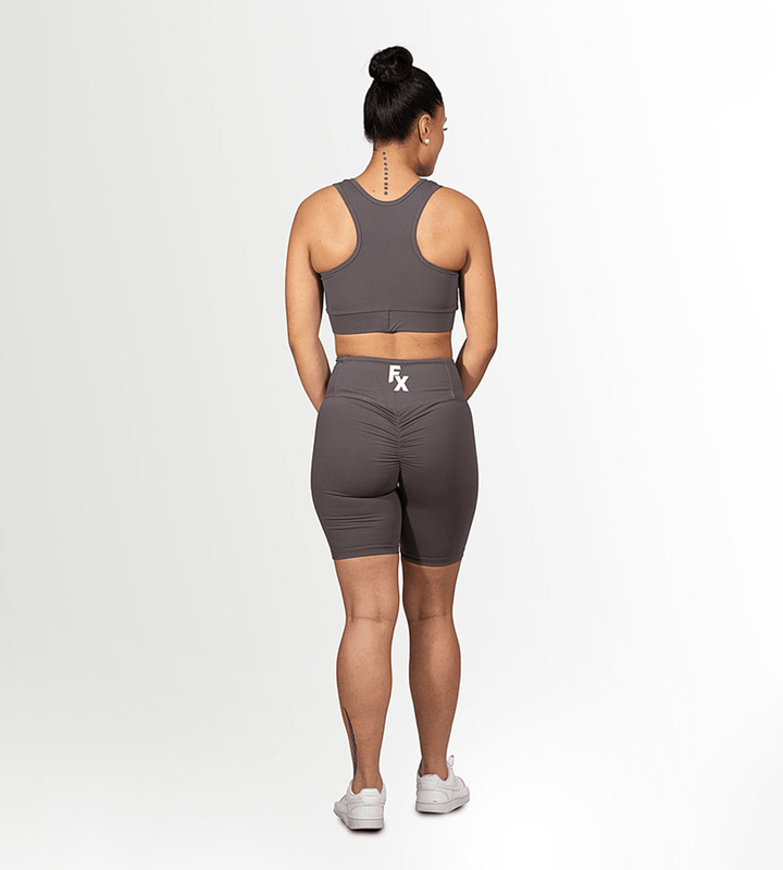 Fitnessfox Stone Grey Racerback Sports Bra