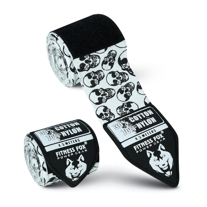 FITNESSFOX Boxing Hand Wraps (Skull)