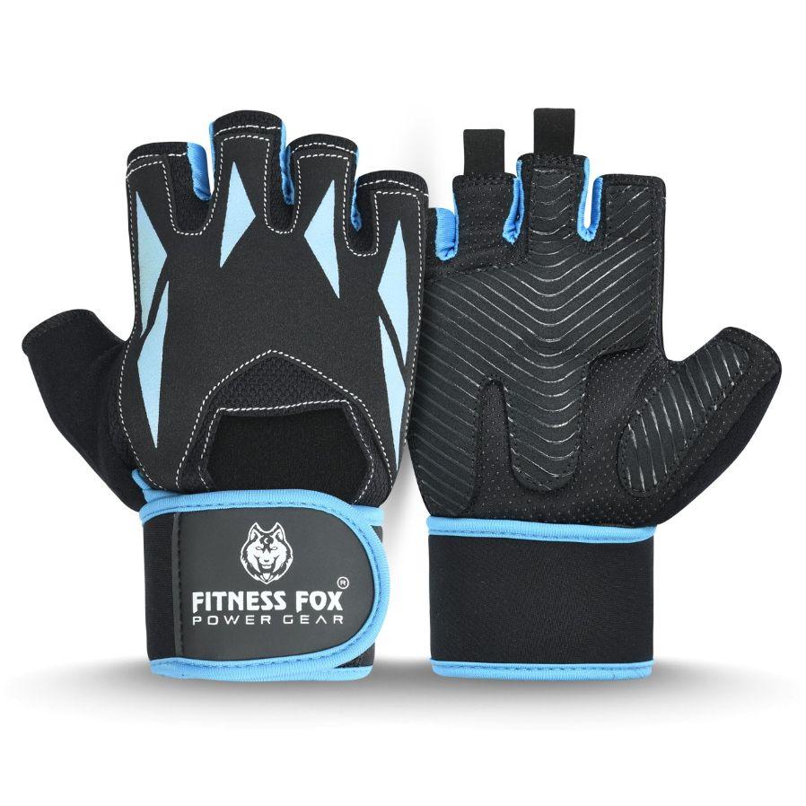 FITNESS FOX Long Hand GYM Gloves for Weightlifting Support