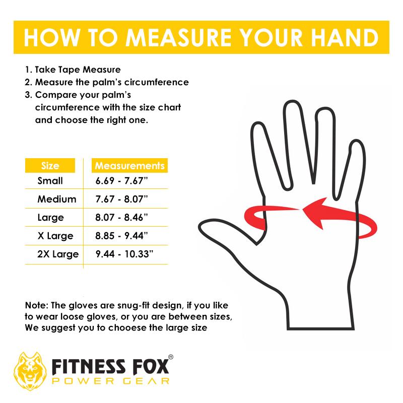 FITNESS FOX Long Hand GYM Gloves for Weightlifting Support
