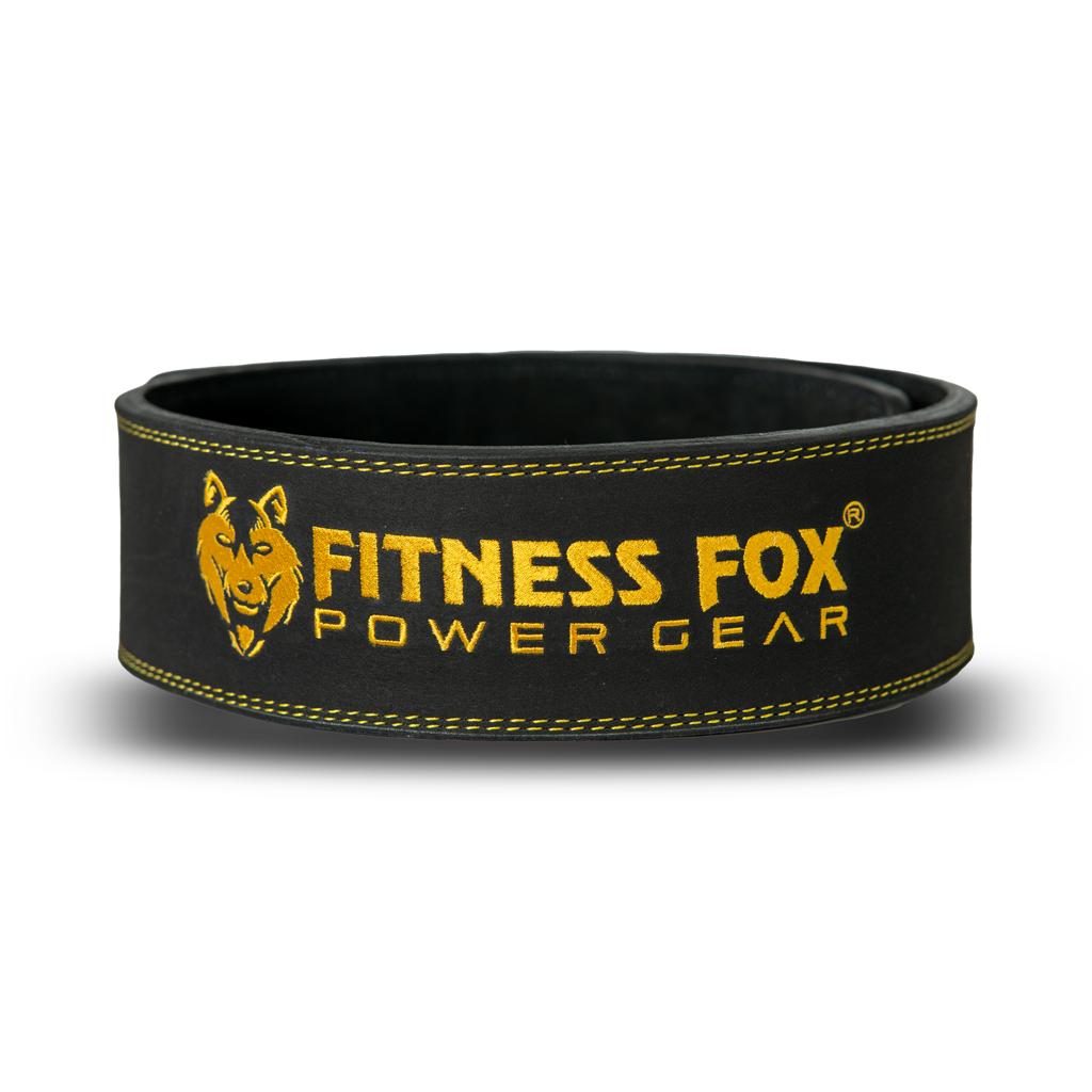 FITNESS FOX 10MM Lever Suede Leather Powerlifting Belt